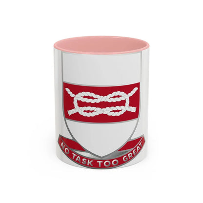 97 Engineer Battalion (U.S. Army) Accent Coffee Mug-11oz-Pink-Go Mug Yourself