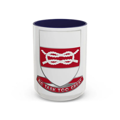 97 Engineer Battalion (U.S. Army) Accent Coffee Mug-15oz-Navy-Go Mug Yourself