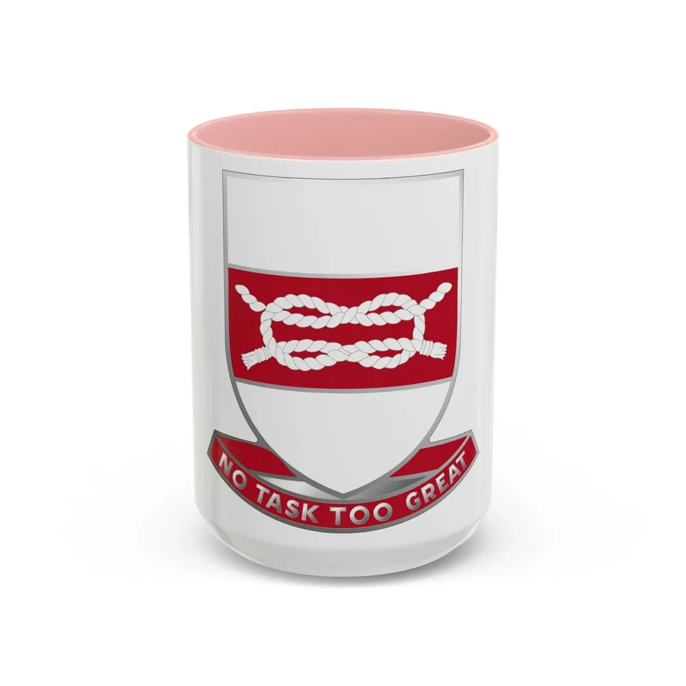 97 Engineer Battalion (U.S. Army) Accent Coffee Mug-15oz-Pink-Go Mug Yourself