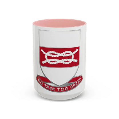 97 Engineer Battalion (U.S. Army) Accent Coffee Mug 15oz Pink - Go Mug Yourself