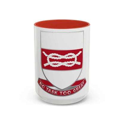 97 Engineer Battalion (U.S. Army) Accent Coffee Mug 15oz Red - Go Mug Yourself