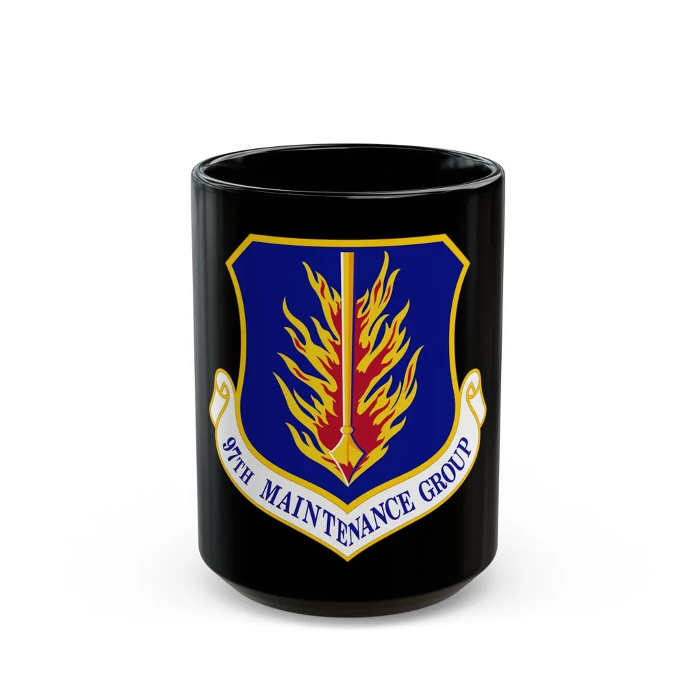 97 Maintenance Group AETC (U.S. Air Force) Black Coffee Mug-15oz-Go Mug Yourself