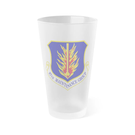 97 Maintenance Group AETC (U.S. Air Force) Frosted Pint Glass 16oz-16oz-Frosted-Go Mug Yourself