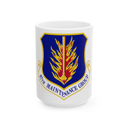 97 Maintenance Group AETC (U.S. Air Force) White Coffee Mug-15oz-Go Mug Yourself