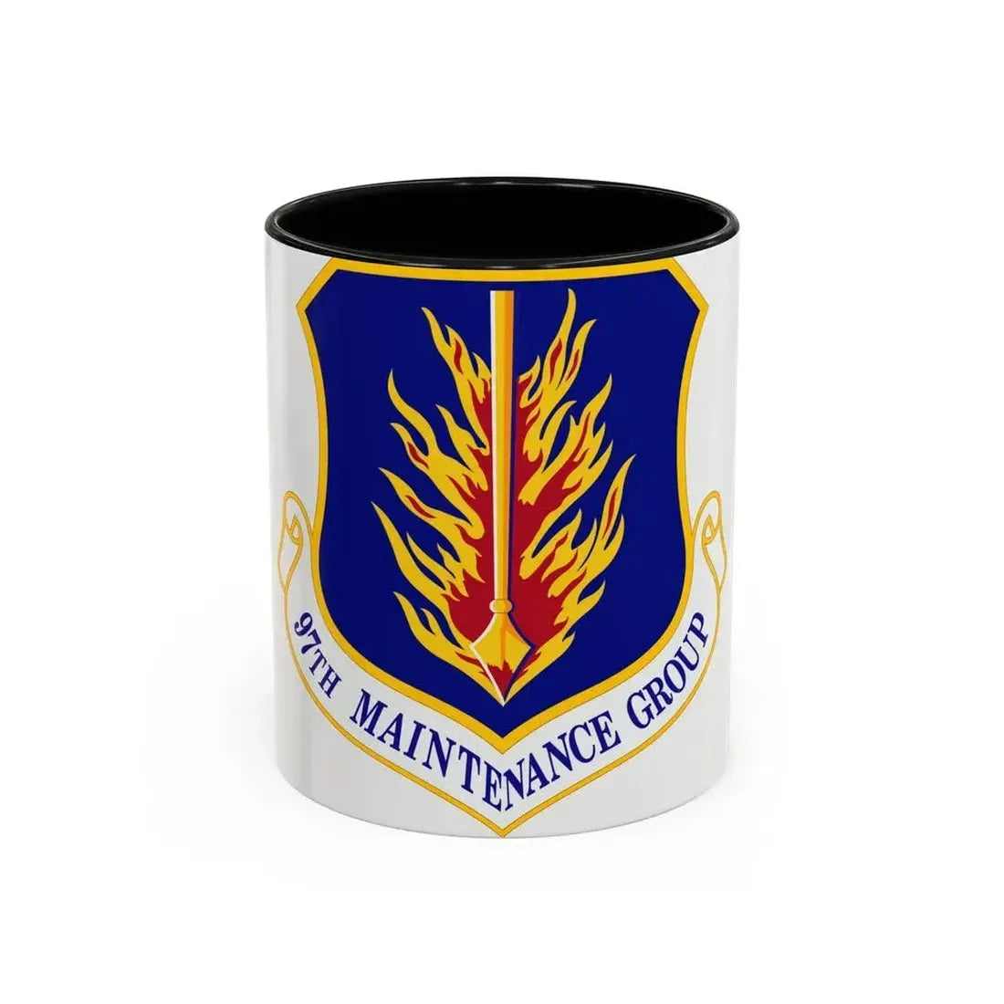 97 Maintenance Group AETC (U.S. Air Force) Accent Coffee Mug 11oz Black - Go Mug Yourself