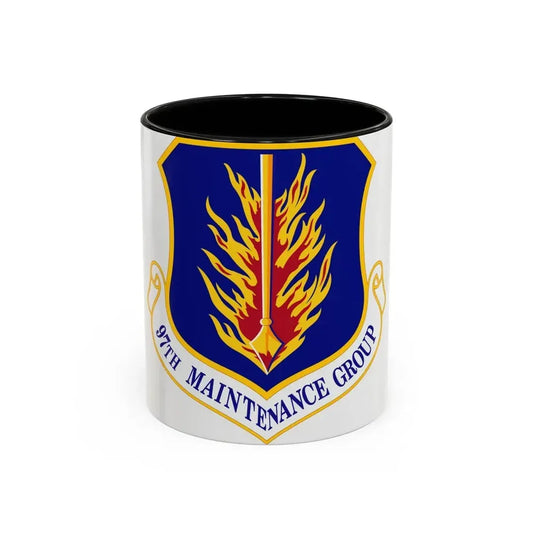 97 Maintenance Group AETC (U.S. Air Force) Accent Coffee Mug 11oz Black - Go Mug Yourself