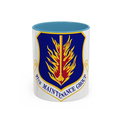 97 Maintenance Group AETC (U.S. Air Force) Accent Coffee Mug 11oz Light Blue - Go Mug Yourself