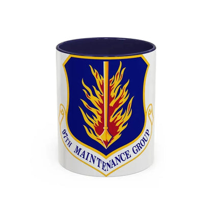 97 Maintenance Group AETC (U.S. Air Force) Accent Coffee Mug 11oz Navy - Go Mug Yourself
