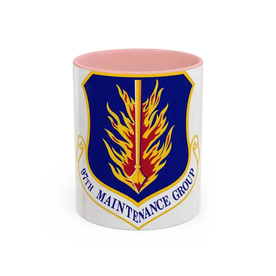97 Maintenance Group AETC (U.S. Air Force) Accent Coffee Mug 11oz Pink - Go Mug Yourself