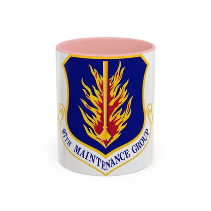 97 Maintenance Group AETC (U.S. Air Force) Accent Coffee Mug 11oz Pink - Go Mug Yourself