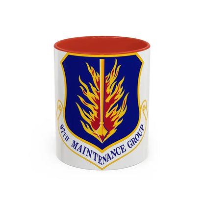 97 Maintenance Group AETC (U.S. Air Force) Accent Coffee Mug 11oz Red - Go Mug Yourself