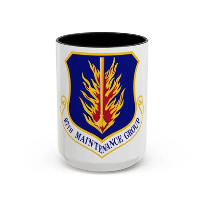 97 Maintenance Group AETC (U.S. Air Force) Accent Coffee Mug 15oz Black - Go Mug Yourself