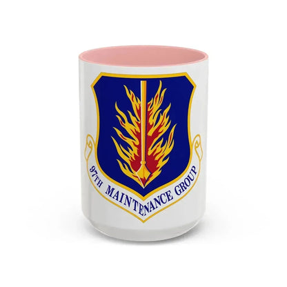 97 Maintenance Group AETC (U.S. Air Force) Accent Coffee Mug 15oz Pink - Go Mug Yourself