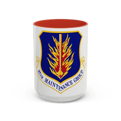 97 Maintenance Group AETC (U.S. Air Force) Accent Coffee Mug 15oz Red - Go Mug Yourself