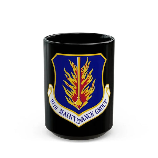 97 Maintenance Group AETC (U.S. Air Force) Black Coffee Mug 15oz - Go Mug Yourself