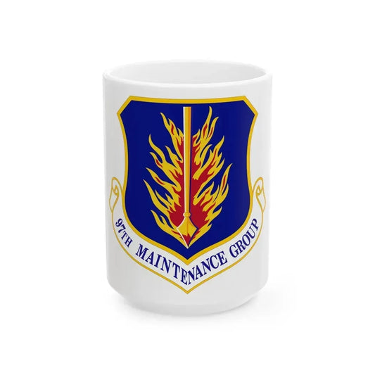97 Maintenance Group AETC (U.S. Air Force) White Coffee Mug 15oz - Go Mug Yourself