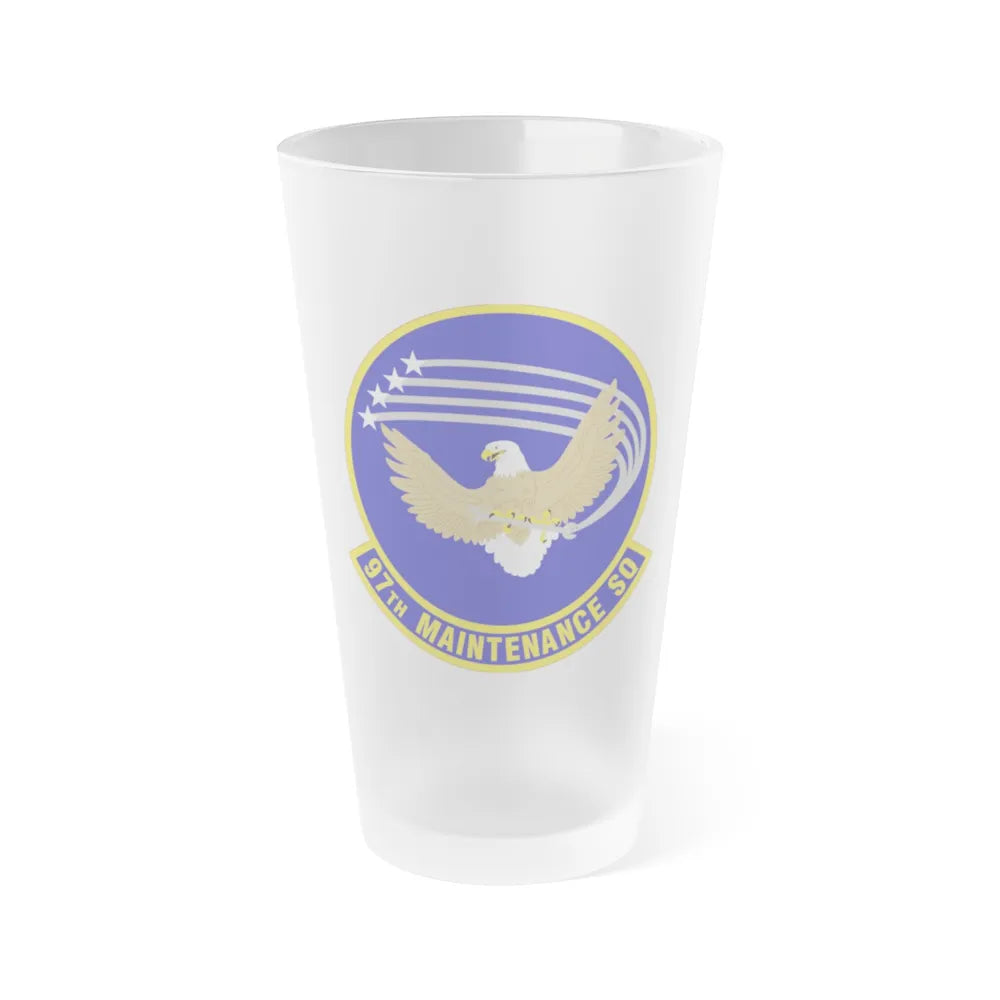 97 Maintenance Squadron AETC (U.S. Air Force) Frosted Pint Glass 16oz-16oz-Frosted-Go Mug Yourself