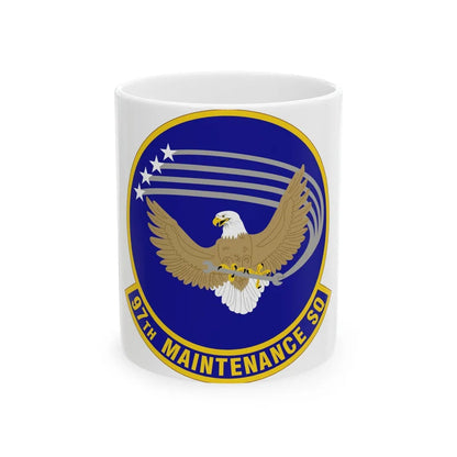 97 Maintenance Squadron AETC (U.S. Air Force) White Coffee Mug-11oz-Go Mug Yourself