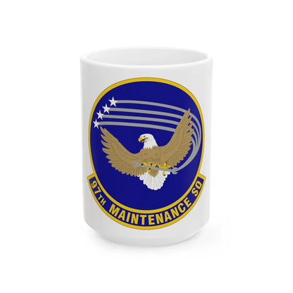 97 Maintenance Squadron AETC (U.S. Air Force) White Coffee Mug-15oz-Go Mug Yourself