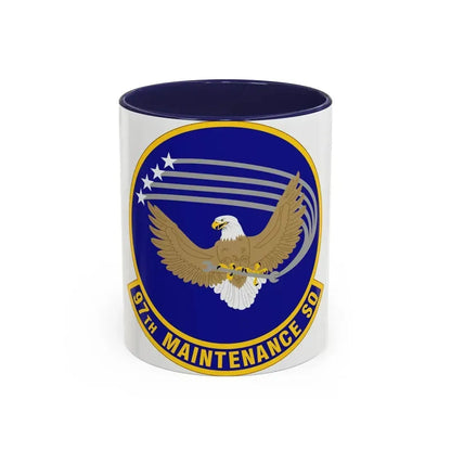 97 Maintenance Squadron AETC (U.S. Air Force) Accent Coffee Mug 11oz Navy - Go Mug Yourself
