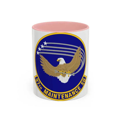 97 Maintenance Squadron AETC (U.S. Air Force) Accent Coffee Mug 11oz Pink - Go Mug Yourself