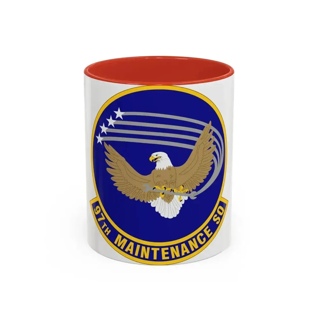 97 Maintenance Squadron AETC (U.S. Air Force) Accent Coffee Mug 11oz Red - Go Mug Yourself
