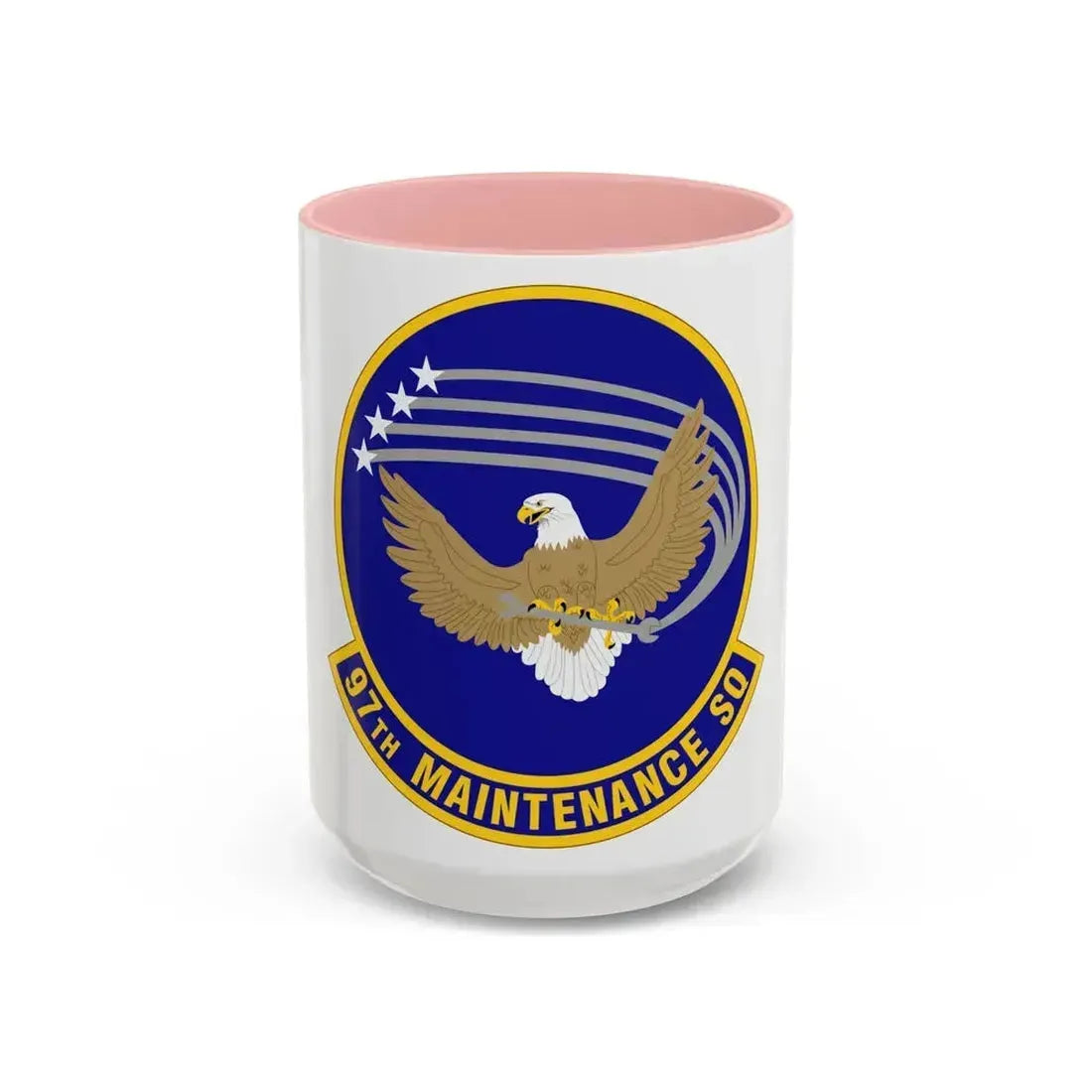 97 Maintenance Squadron AETC (U.S. Air Force) Accent Coffee Mug 15oz Pink - Go Mug Yourself