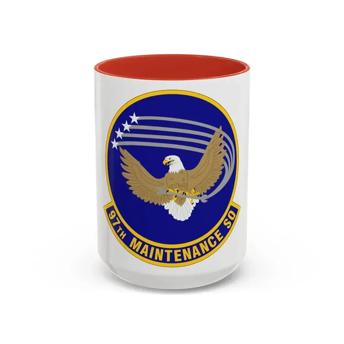 97 Maintenance Squadron AETC (U.S. Air Force) Accent Coffee Mug 15oz Red - Go Mug Yourself