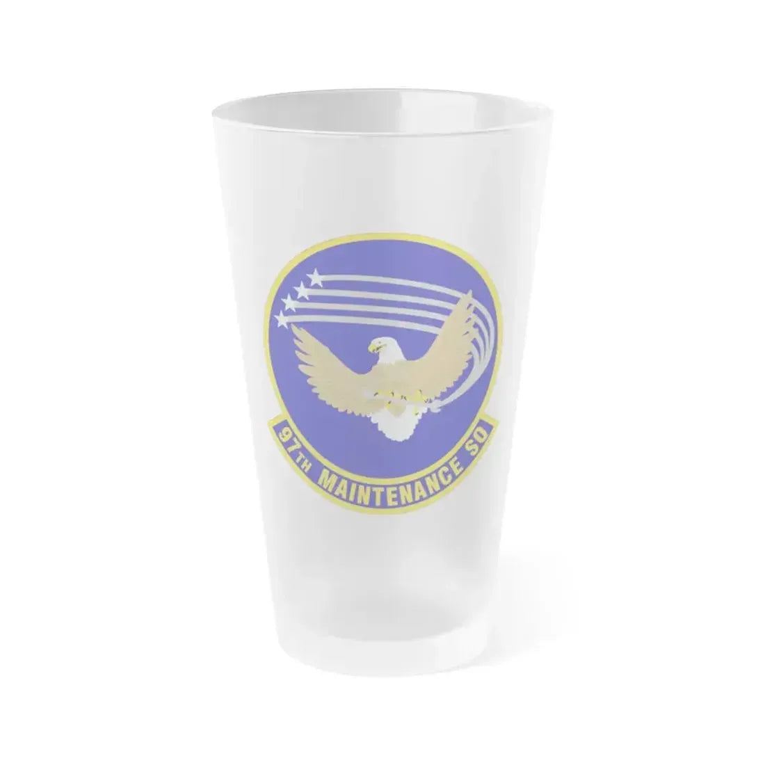 97 Maintenance Squadron AETC (U.S. Air Force) Frosted Pint Glass 16oz 16oz Frosted - Go Mug Yourself
