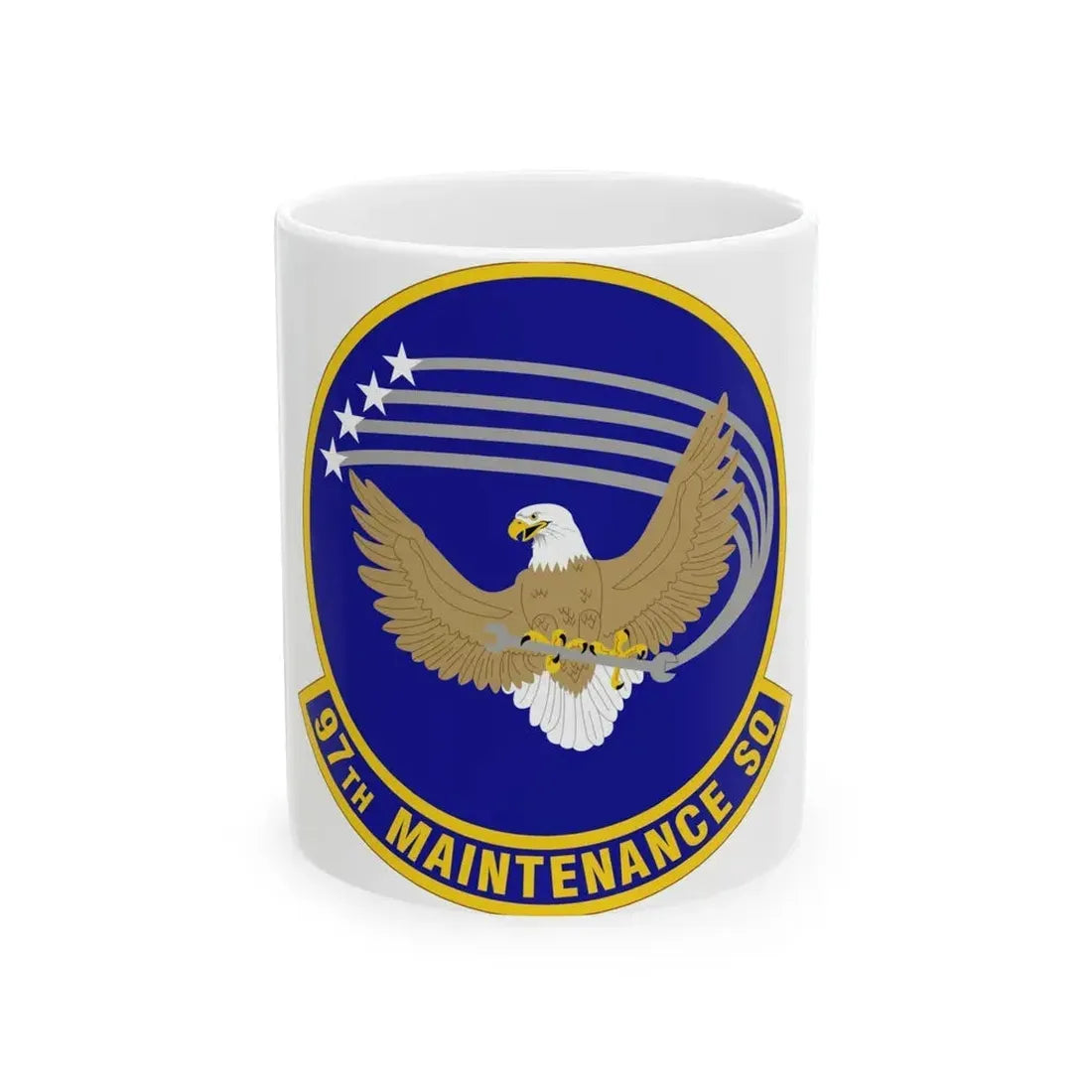 97 Maintenance Squadron AETC (U.S. Air Force) White Coffee Mug 11oz - Go Mug Yourself