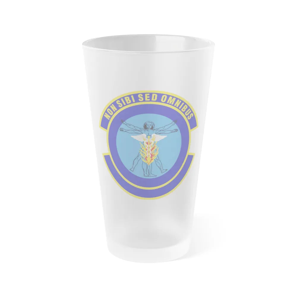 97 Operational Medical Readiness Squadron AETC (U.S. Air Force) Frosted Pint Glass 16oz-16oz-Frosted-Go Mug Yourself