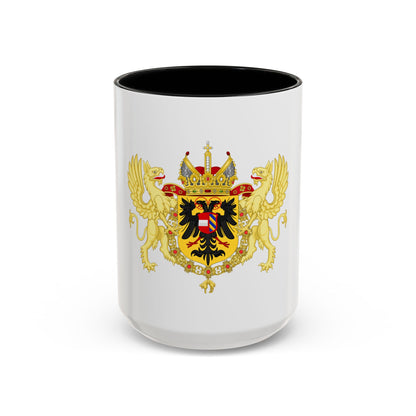 Ornamented Coat of Arms of Maximilian II, Holy Roman Emperor - Accent Coffee Mug