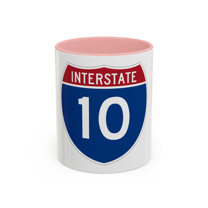 Interstate 10 (U.S. Highways) Accent Coffee Mug