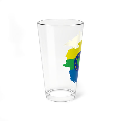 Flag map of Lunezia (Italy) Pint Glass 16oz