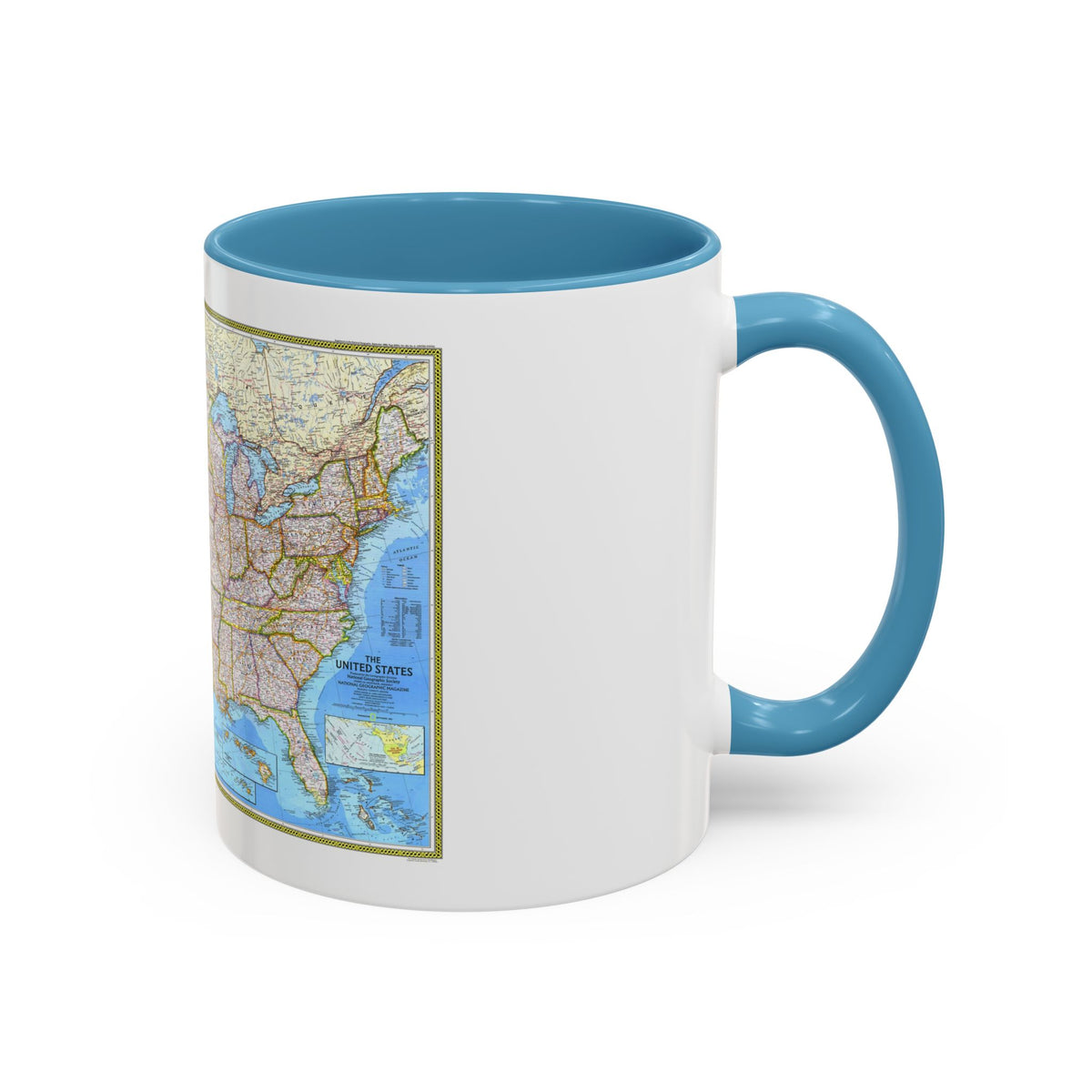 USA - The United States (1982) (Map) Accent Coffee Mug