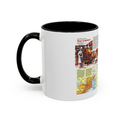 USA - New England 2 (1987) (Map) Accent Coffee Mug