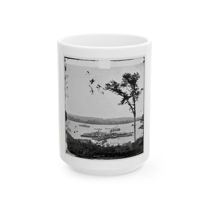 Belle Plain Landing, Virginia. View Of Camp And Transports. (Lower Landing). Photo Taken Near Bull Bluff (U.S. Civil War) White Coffee Mug