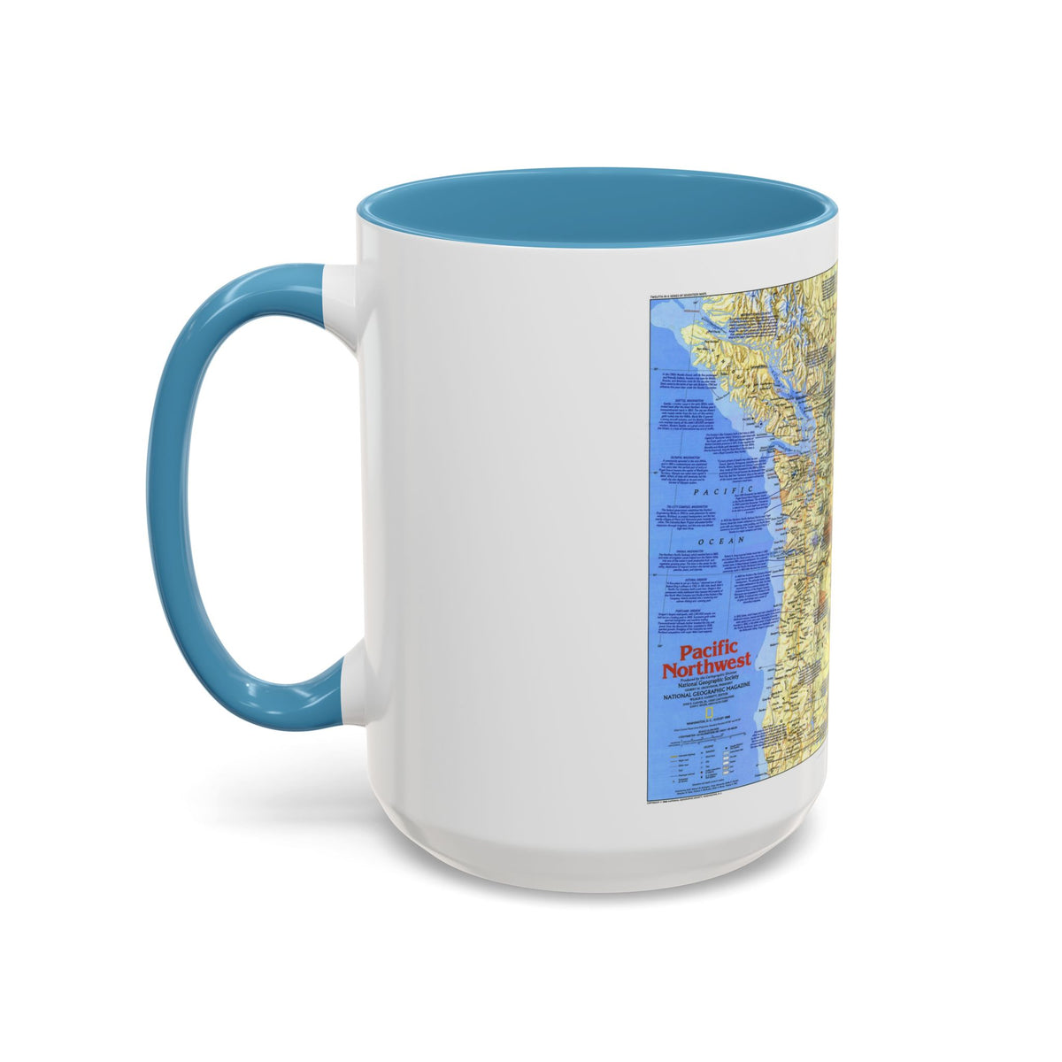 USA - Pacific Northwest 1 (1986) (Map) Accent Coffee Mug