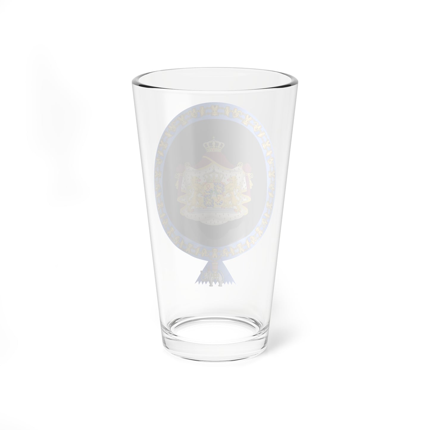 Coat of Arms of Willem-Alexander of the Netherlands Order of the Elephant Variant (Denmark) (Coat of Arms) Pint Glass 16oz