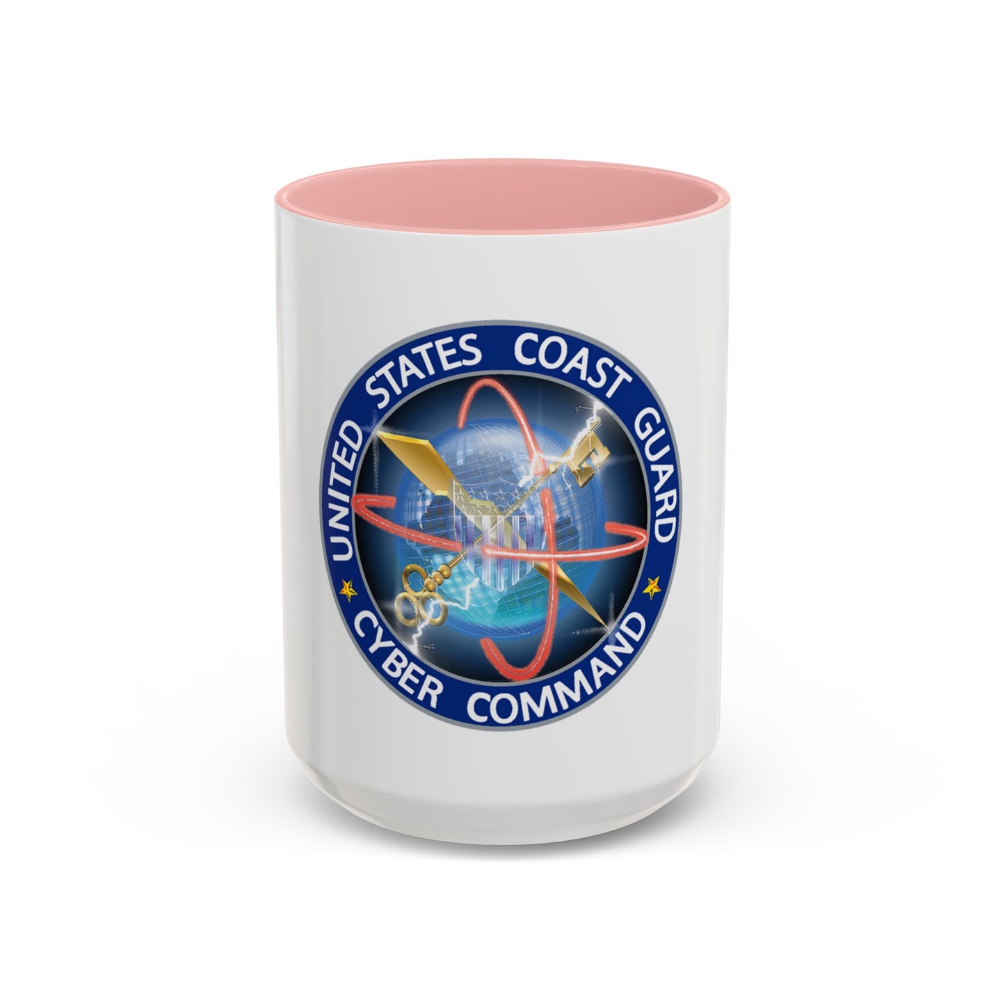 USCG Cyber Command (U.S. Coast Guard) Accent Coffee Mug