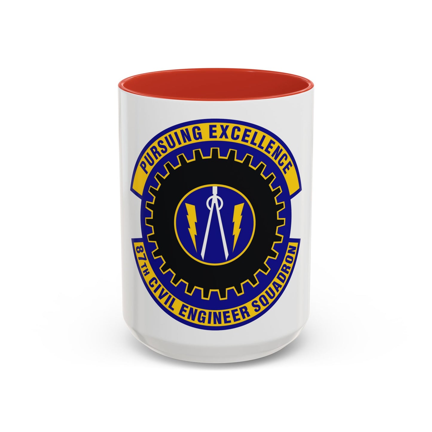 87th Civil Engineer Squadron (U.S. Air Force) Accent Coffee Mug