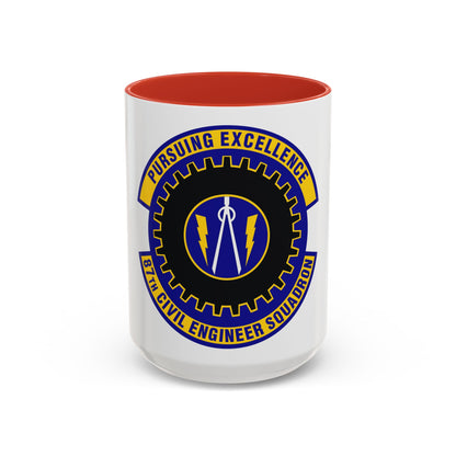 87th Civil Engineer Squadron (U.S. Air Force) Accent Coffee Mug