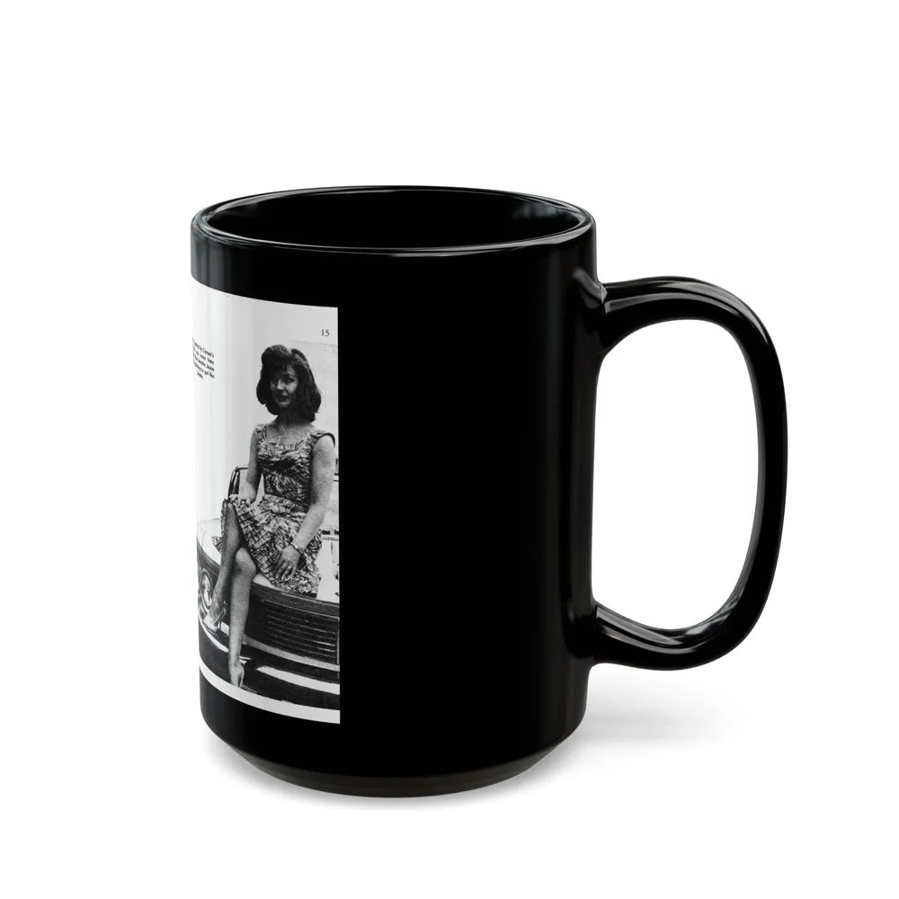 Jennifer Jayne #13 (Vintage Female Icon) Black Coffee Mug-Go Mug Yourself