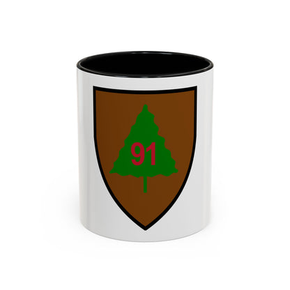 US 91st Infantry Division (U.S. Army) Accent Coffee Mug