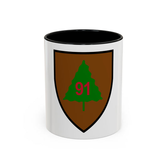 US 91st Infantry Division (U.S. Army) Accent Coffee Mug