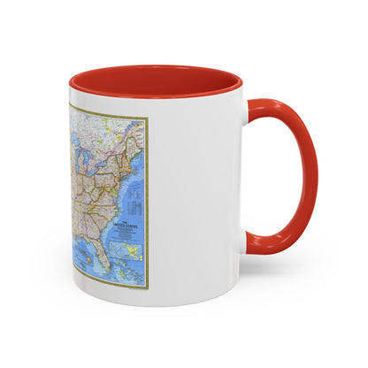 USA - The United States (1976) (Map) Accent Coffee Mug
