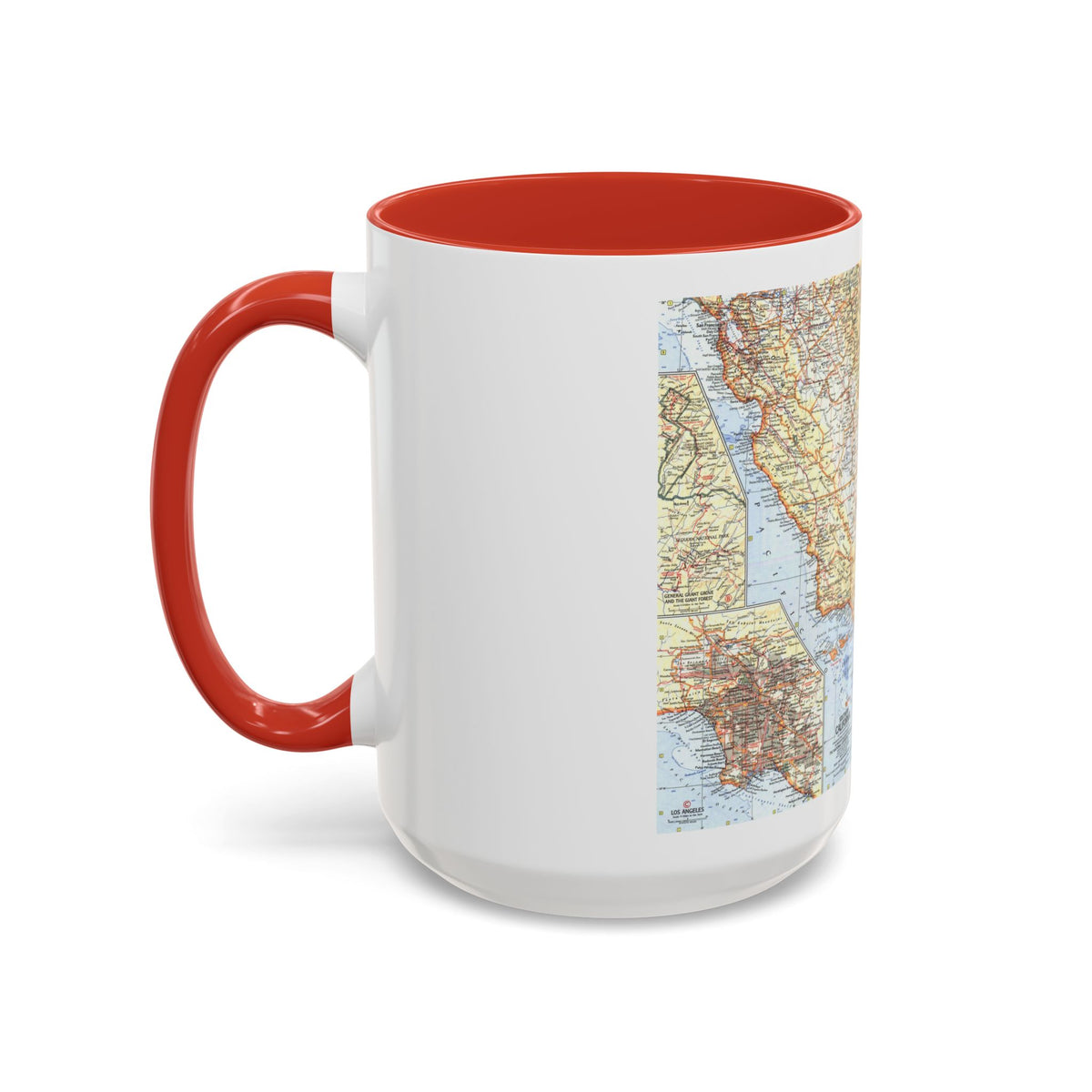 USA - California, Southern (1966) (Map) Accent Coffee Mug