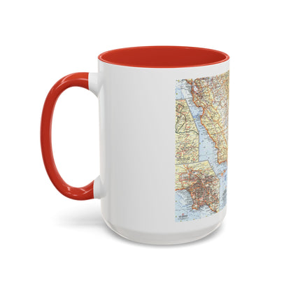 USA - California, Southern (1966) (Map) Accent Coffee Mug