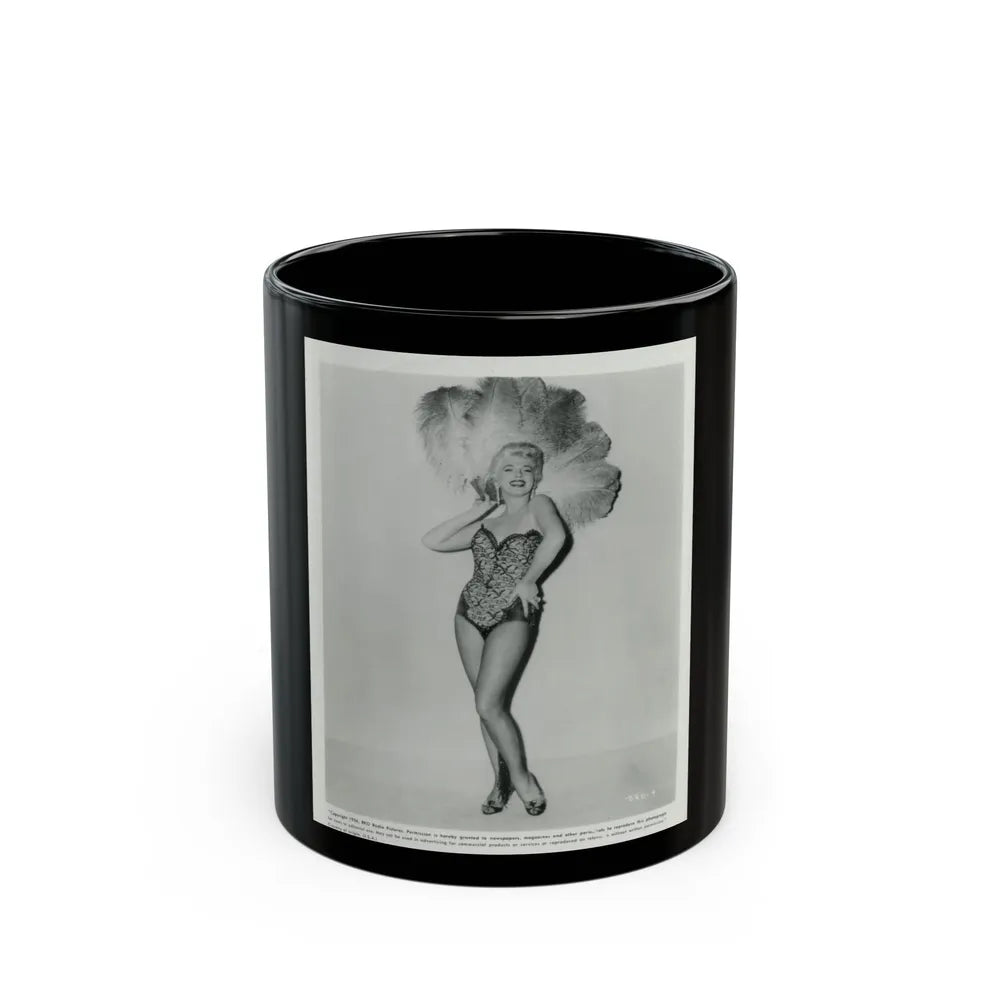 Barbara Nichols #240 (Vintage Female Icon) Black Coffee Mug-11oz-Go Mug Yourself