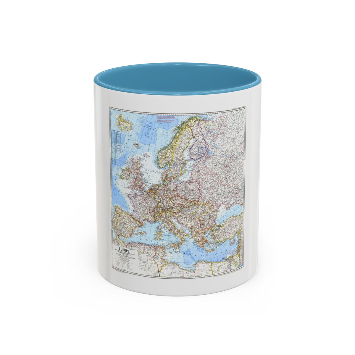 Europe (1969) (Map) Accent Coffee Mug